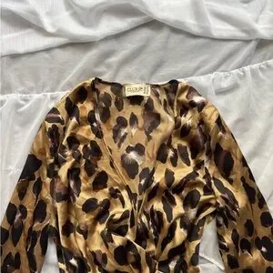 white christmas dresses On The Prowl V-Neck Leopard A-Line Mini Dress main image 1